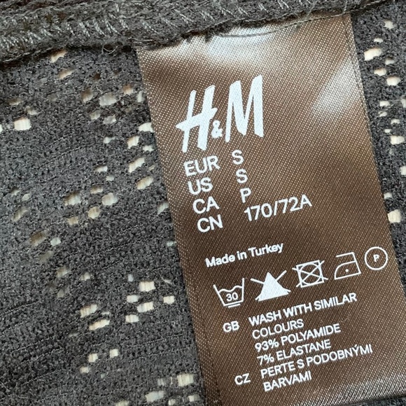 H&M Women's Lace Leggings Tights Skinny Leg Full length Sheer Mesh Black Small - Picture 11 of 15